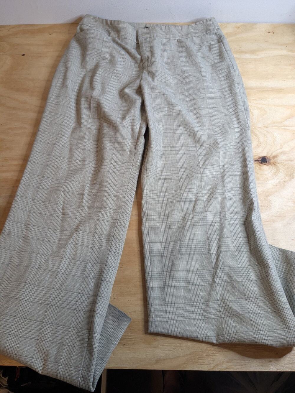 Rafaella Womens Dress Slacks Pants Size 12 Taupe Straight/Flair Career Workwear